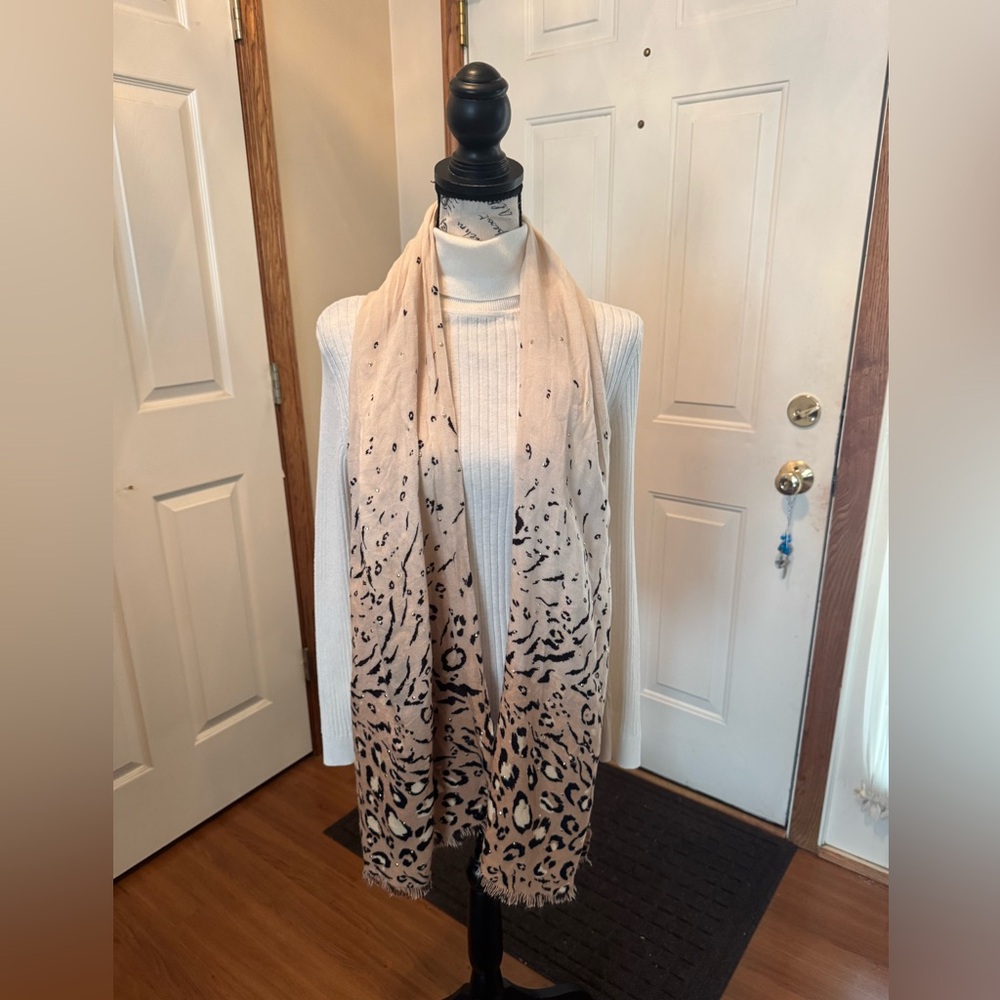 White House Black Market Animal Print Scarf